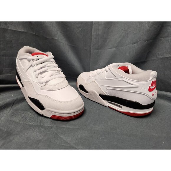 Nike Boys Air Jordan 4 RM (GS) Sneakers Mesh White Red Size 5 NEW NO BOX! - Picture 1 of 11